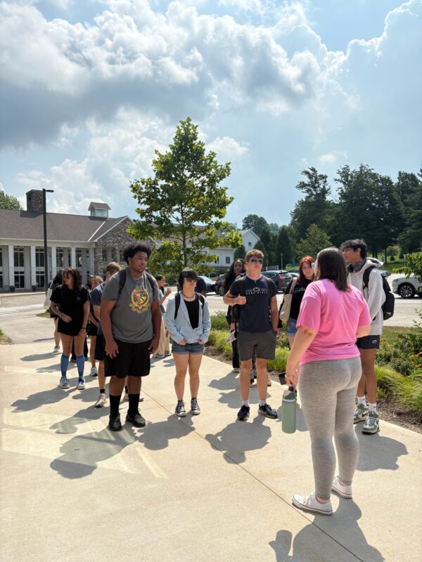 group of students on Penn State Behrend tour