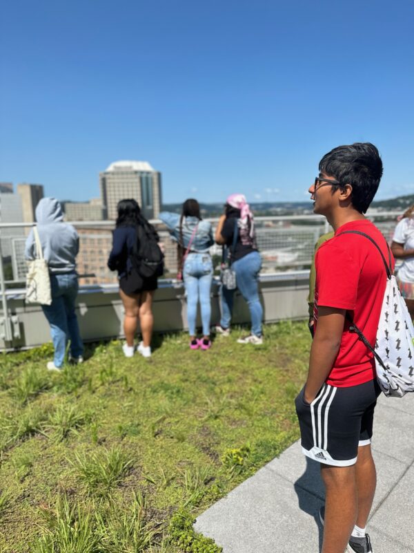 ishan on green roof